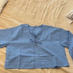 Daily Drills Sky Blue Cropped Top